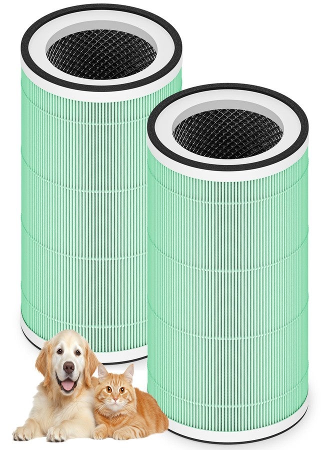 PETOX 2 Pack True HEPA Kilo Pet Care Filter Replacement Compatible with Afloia Kilo, KILOPLUS, KILOPRO, MIRO, MIRO PRO and MORENTO MR-Kilo, Kalo Air Purifier, 360° 3-Stage Filtration, Green - Image 1