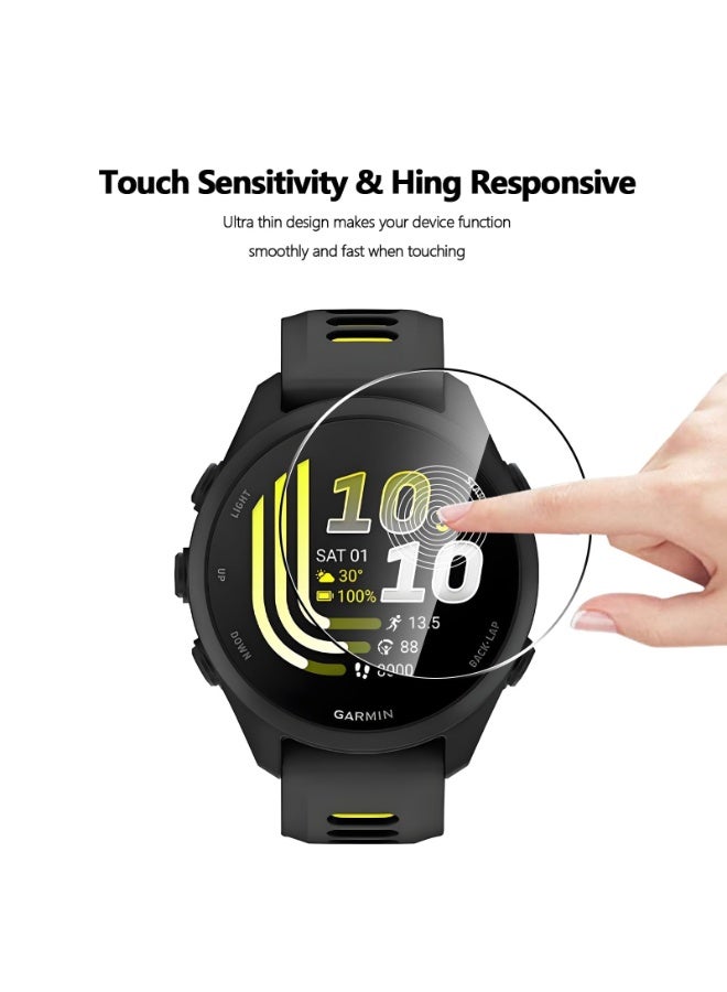 3pcs حامي الشاشة لـ Garmin Forerunner 70/170 ساعة ذكية, 9H فيلم زجاجي مقلص مكافحة الخدش مكافحة بصمات الأصابع عالية الحساسية مقاومة للغاية,مكافحة بصمات الأصابع,لا فقاعات,HD واضحة - Image 5