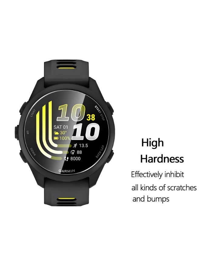 3pcs حامي الشاشة لـ Garmin Forerunner 70/170 ساعة ذكية, 9H فيلم زجاجي مقلص مكافحة الخدش مكافحة بصمات الأصابع عالية الحساسية مقاومة للغاية,مكافحة بصمات الأصابع,لا فقاعات,HD واضحة - Image 3