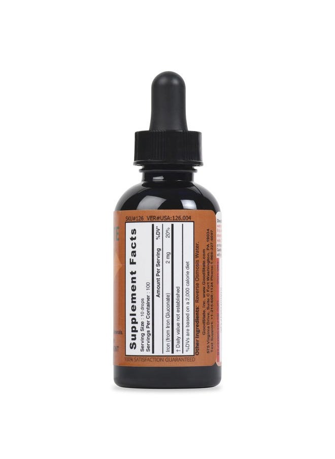 Good State Liquid Ionic Iron Ultra Concentrate (10 drops equals 2 mg - 100 servings per bottle)  - Image 2