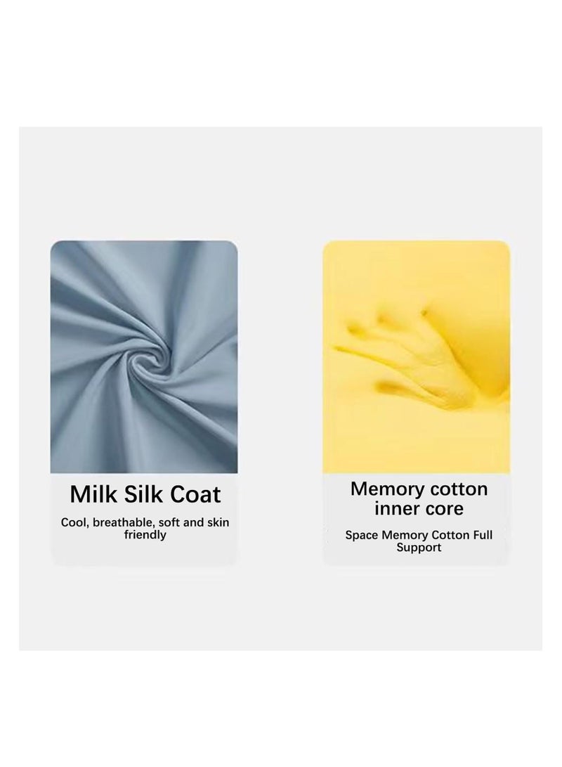 SYOSI Lumbar Support Pillow For Office Chair, Back Support Pillow For Car, Computer, Gaming Chair, Recliner Memory Foam Back Cushion For Pain Relief Improve Posture, Ergonomic Back Cushion (Light Blue) - Image 5