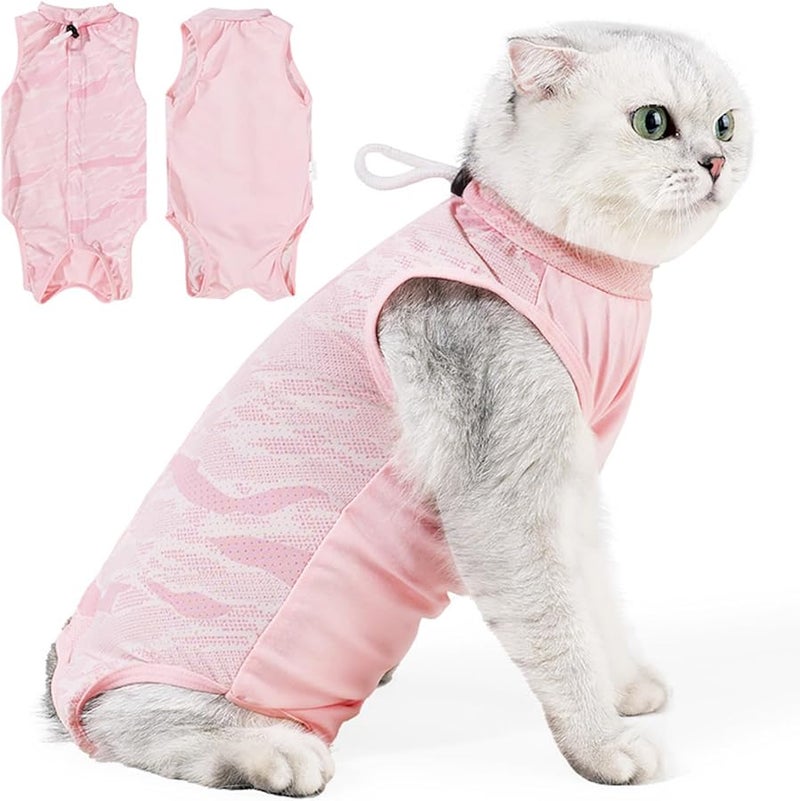Small Cat Recovery Suit Post Surgery Anti Lick Protective Clothing Color D - Image 1