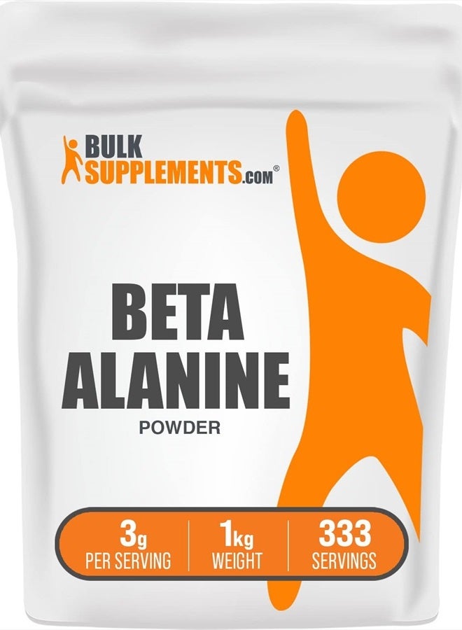 BULKSUPPLEMENTS.COM Beta Alanine Powder - Beta Alanine Supplement, Beta Alanine Pre Workout, Beta Alanine 3000mg - Unflavored & Gluten Free, 3g per Serving, 1kg (2.2 lbs) (Pack of 1) - Image 1