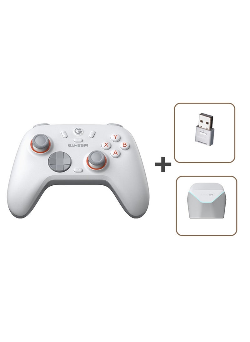 Classic Gamepad GameSir Nova 2 Lite 2.4G Receiver Wireless PC Controller with Hall Effect Joysticks & Triggers, 2.4G & Wired 1000Hz Polling Rate, Remappable Buttons-Compatible with PC/Switch/Steam/Android/ iOS with Charging Dock