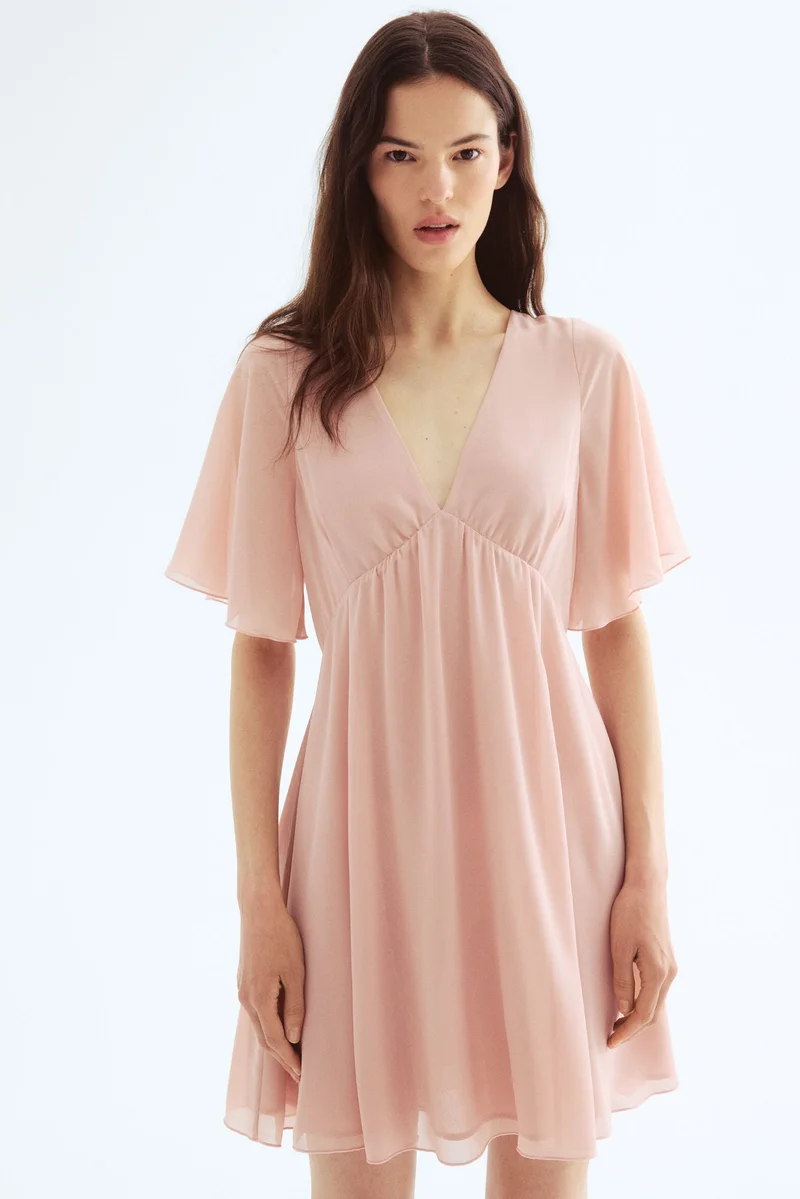 H&M V-neck chiffon dress