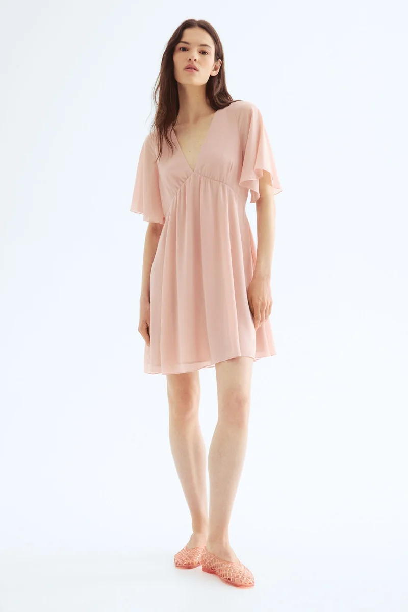 H&M V-neck chiffon dress