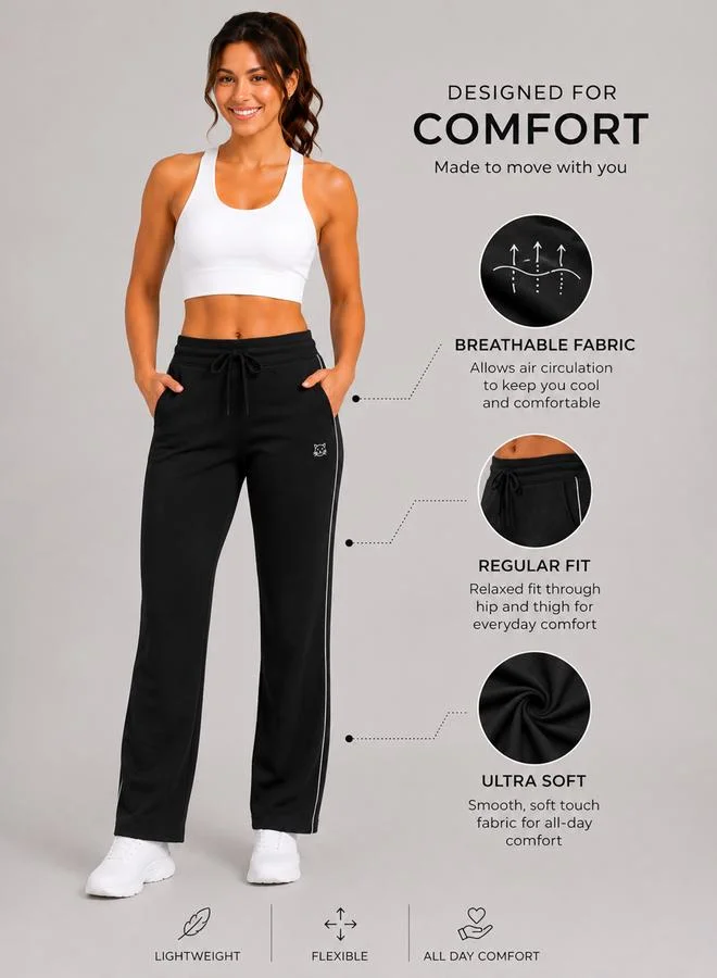 Take Two Back Side Striped Straight Pants with Pocket Details By Lazzycat