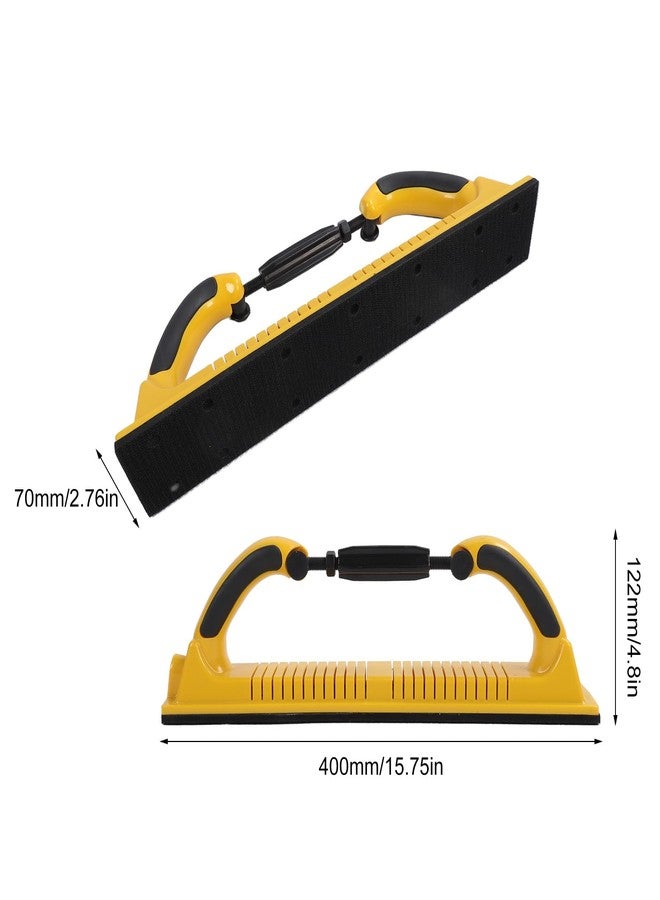 Bewinner Adjustable Curvature Dust Extraction Hand Sanding Block for Auto Body, ABS Multi- Use, 70x400mm - Image 2