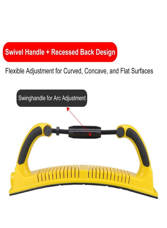 Bewinner Adjustable Curvature Dust Extraction Hand Sanding Block for Auto Body, ABS Multi- Use, 70x400mm - Image 3