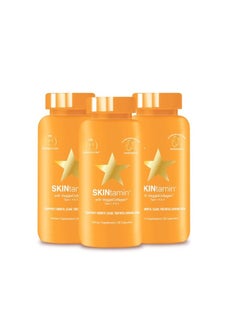 Skintamin Vegetarian Collagen Pills Best Vegan Collagen Supplements Skin Supplement Formulated To Help Reduce Blemishes 3 Pack
