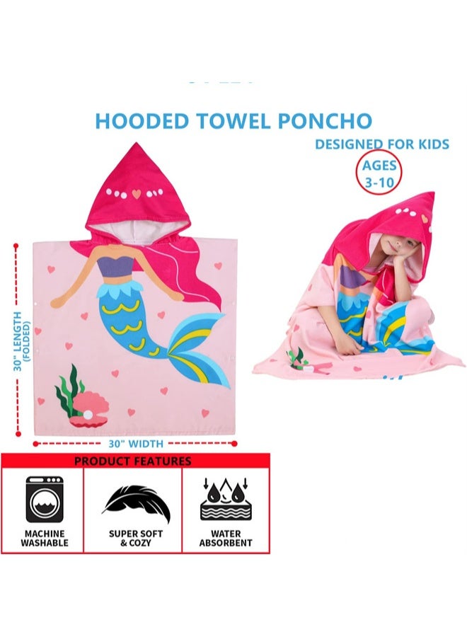 هومستر بانشو حمام الميكروفايبر الناعم للأطفال الذين تتراوح أعمارهم بين 3 و10 سنوات (حورة البحر الوردية الكبيرة) - Image 4