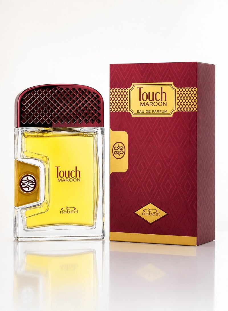 Nabeel Touch Maroon Eau De Parfum 80ML Long Lasting Luxury Unisex Fragrance - Image 1