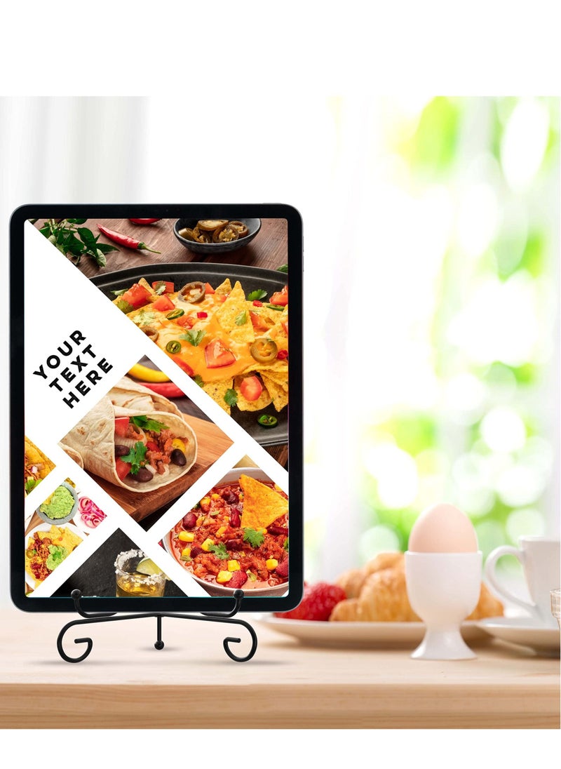 SYOSI - Iron Display Stand Black Plate Photo Holder for Displaying Frame Decorative Plates Tablets and Arts 6 PCS - Image 1