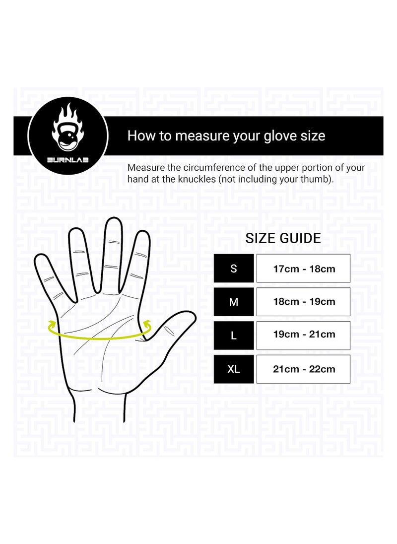 BURNLAB - Burnlab Flex Gym Gloves for Men and Women - Ideal for Weightlifting, Cycling, Crossfit, Offers Good Grip and Soft Padding (Large , White) - Image 1
