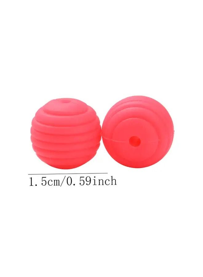 10 Pack 15mm Color 28 Silicone Beads For DIY Jewelry Making Crafts - Image 5