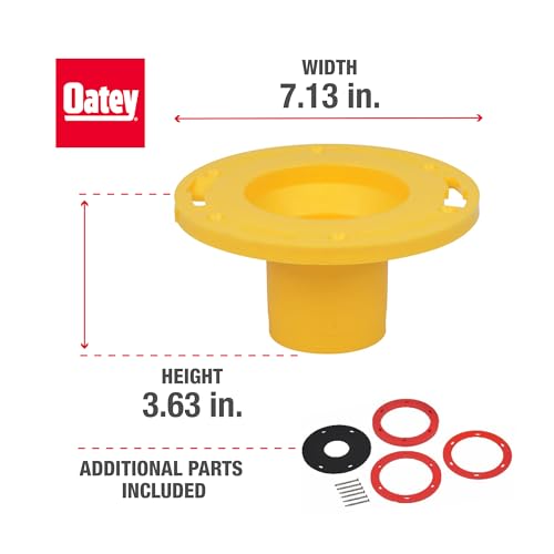 Oatey 43401 Set-Rite Toilet Flange Extender Kit, 1/4" - 1", Red, Yellow" - Image 5