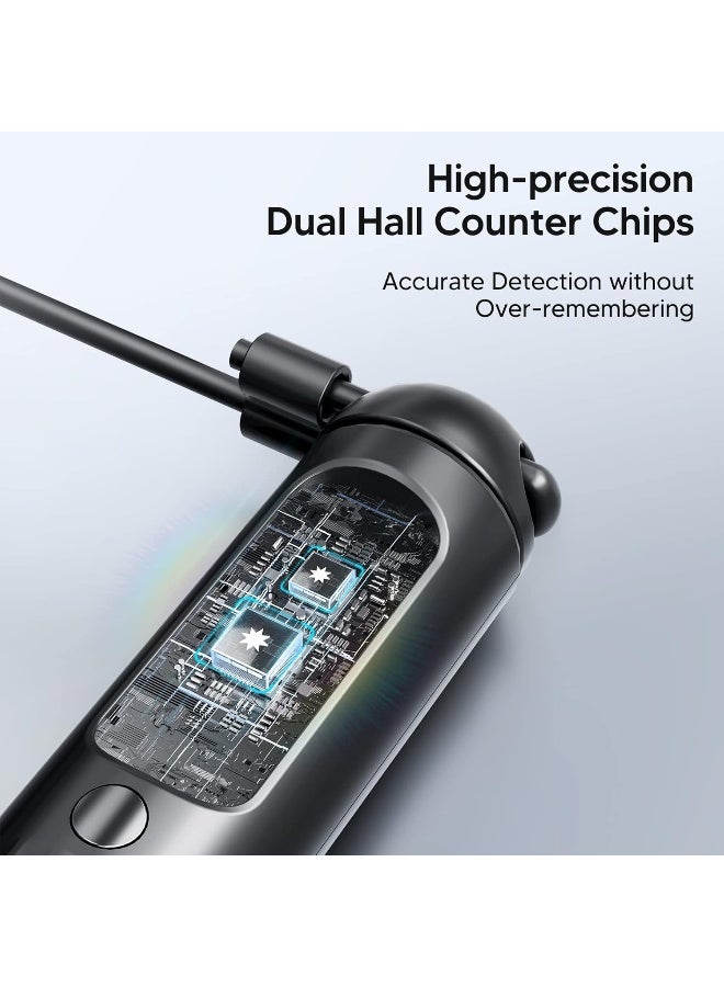 arboleaf Smart Jump Rope, Cordless & Rechargeable Jump Ropes for Fitness with Counter, App Data Analysis Jumping Rope, Adjustable Anti-Tangle PVC Black Jump Rope for Men, Women, Kids - Indoor/Outdoor - Image 2