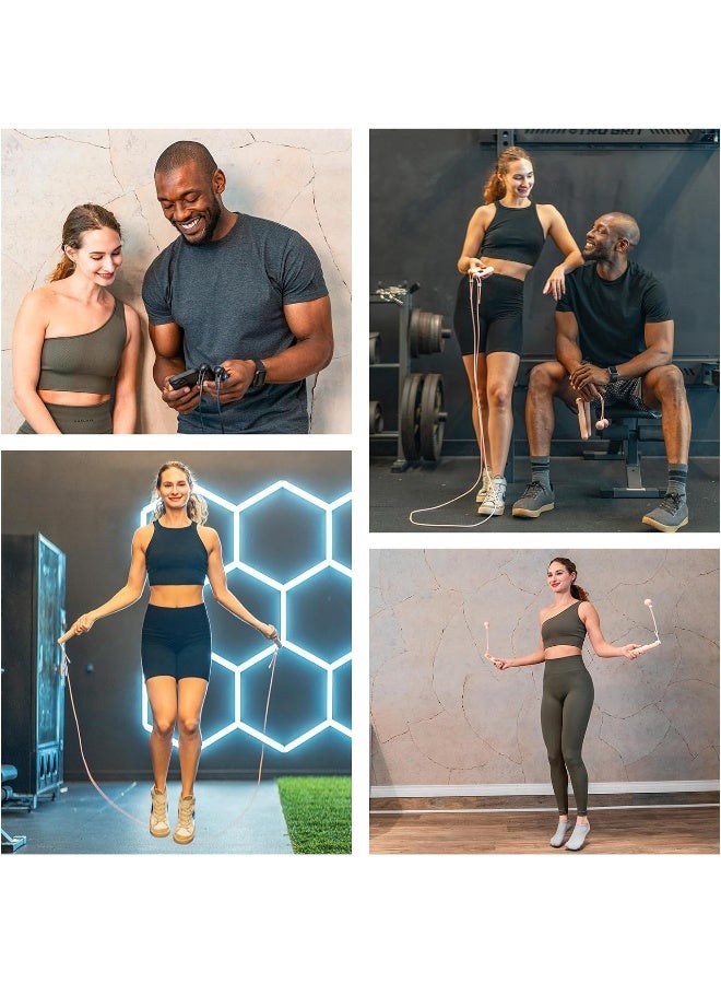 arboleaf Smart Jump Rope, Cordless & Rechargeable Jump Ropes for Fitness with Counter, App Data Analysis Jumping Rope, Adjustable Anti-Tangle PVC Black Jump Rope for Men, Women, Kids - Indoor/Outdoor - Image 5