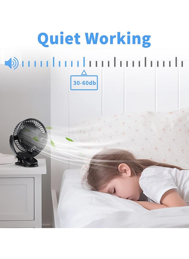 Generic - USB Desk Fan, Small But Powerful, Personal Portable Quiet 3 Speeds, Adjustment Mini Table Desktop for Better Cooling Home Office Car Indoor - Image 1