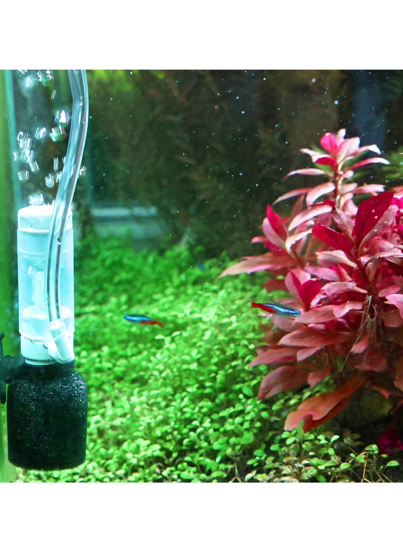 CMGTYYD - Mini Aquarium Sponge Filter, 2PCS Fry Betta Shrimp Foam Filter Kit with Airline Tubing, Quiet Internal Fish Tank Filter for Fresh, Saltwater, Small Fish Tank Oxygenation Filtration - Image 1