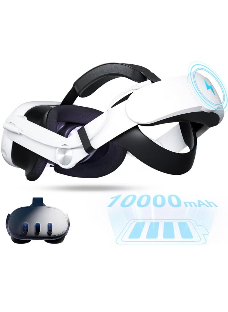 زونبون Oculus Quest 3 مع البطارية في الرأس ، 10000mAh بطارية لفترة أطول من التشغيل 4H ، إعادة الشحن السريع لمصدر VR ، Elite قابل للتعديل مع الملحقات البديلة لـ Oculus / Meta Quest 3 - Image 1