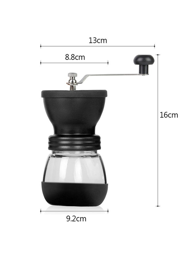 Manual Coffee Bean Grinder With Glass Jars Black/Clear - Image 2