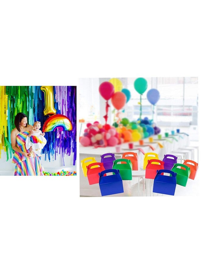 Adorox Cardboard Bright Colors Treat Boxes Favors Children Birthday Party Event Goody Bags (Assorted (12 Treat Boxes)) - Image 2