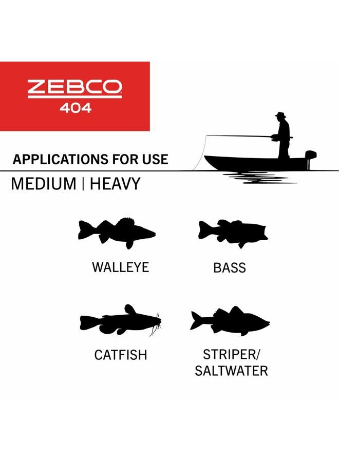Zebco 404 Spincast Fishing Reel, Size 40 Reel, Right-Hand Retrieve, Built-in Bite Alert, Durable All-Metal Gears, Stainless Steel Pick-up Pin, Pre-Spooled with 15-Pound Zebco Fishing Line, Black - Image 5
