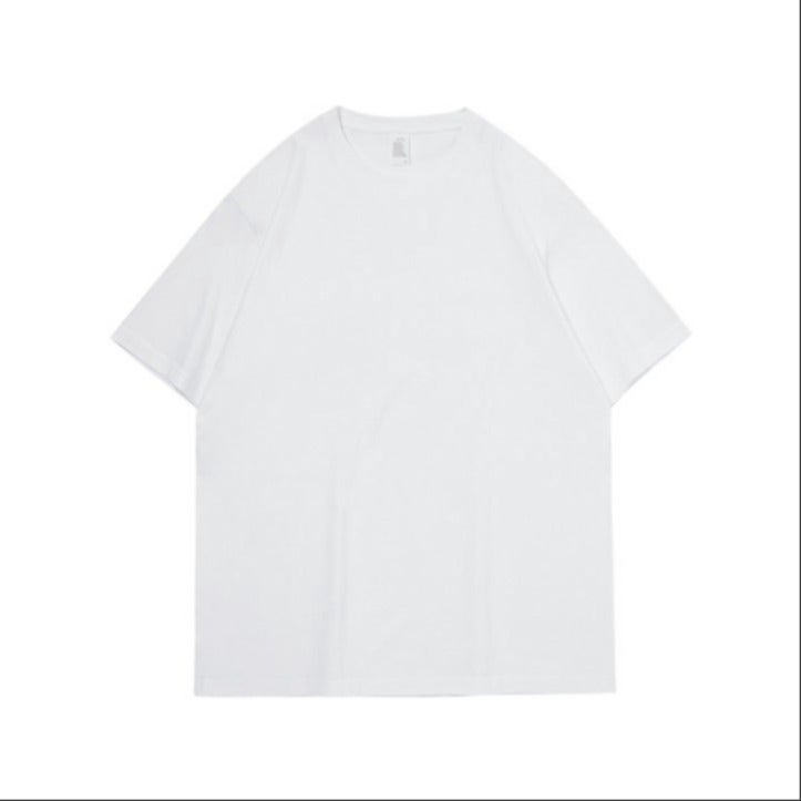 Plus Size Short-Sleeved T-Shirt Men'S Summer Ins Trendy Brand Couple'S All-Match Loose Simple Solid Color Half-Sleeved T-Shirt Base Shirt - Image 5
