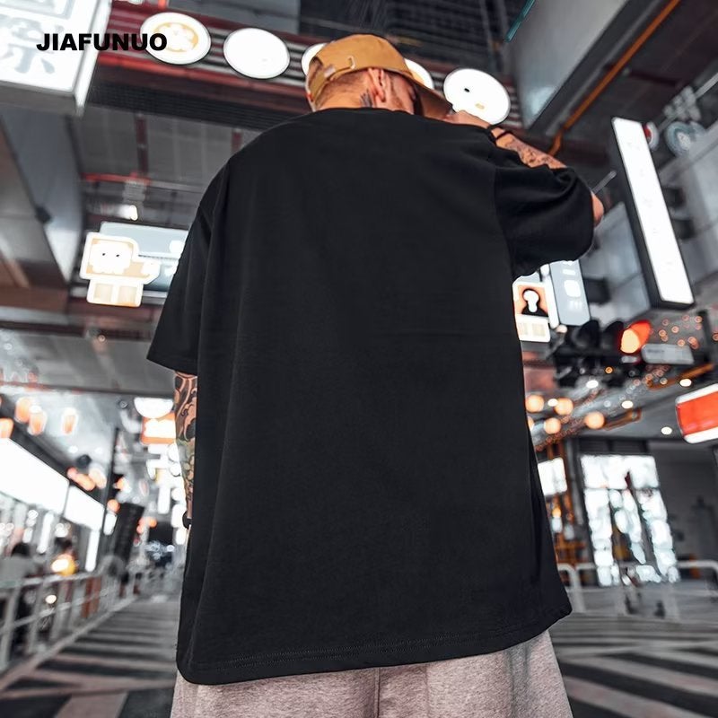 Plus Size Short-Sleeved T-Shirt Men'S Summer Ins Trendy Brand Couple'S All-Match Loose Simple Solid Color Half-Sleeved T-Shirt Base Shirt - Image 3