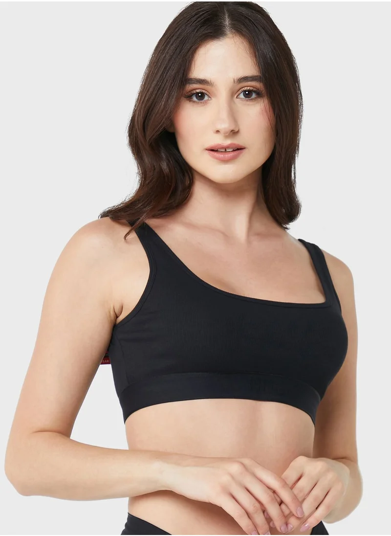 HUGO Ribbed Knitted Bra