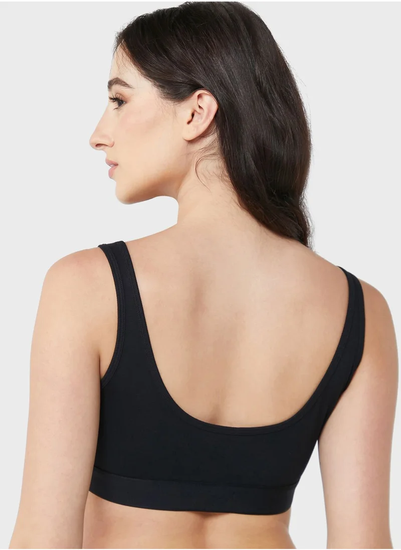HUGO Ribbed Knitted Bra