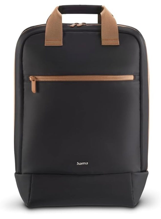 Hama Ultra Lightweight Backpack for Laptop (Laptop Compartment Padded for Laptops up to 16.2 Inches, Laptop Backpack with Front Pocket and Inner Compartment, Ultralight Daypack, Waterproof), Black - Image 1