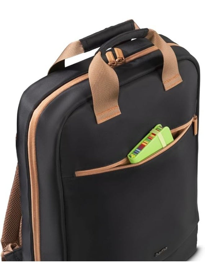 Hama Ultra Lightweight Backpack for Laptop (Laptop Compartment Padded for Laptops up to 16.2 Inches, Laptop Backpack with Front Pocket and Inner Compartment, Ultralight Daypack, Waterproof), Black - Image 3