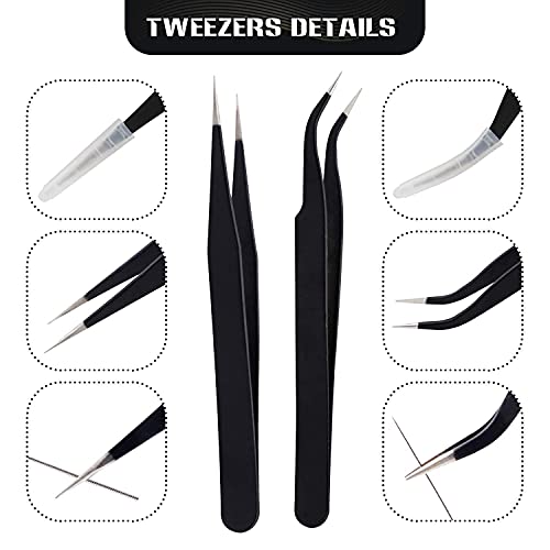 3DINNOVATIONS 13Pcs 3D Printer Nozzle Cleaning Kit, 10 Pcs 0.4mm Nozzle Cleaning Needles, 2 Pieces Tweezers and 1 Cleaning Copper Wire Brush - Image 3