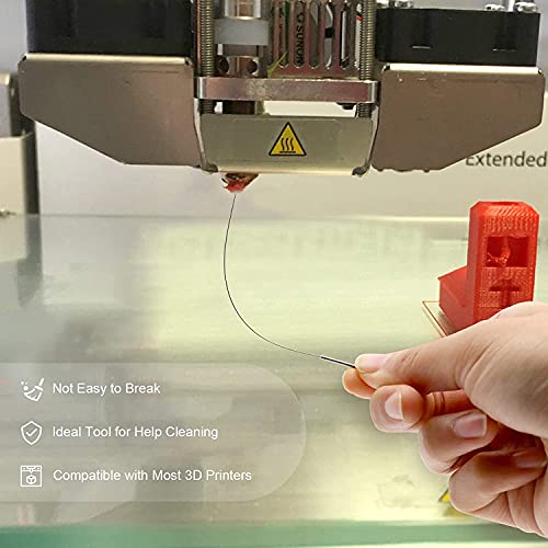 3DINNOVATIONS 13Pcs 3D Printer Nozzle Cleaning Kit, 10 Pcs 0.4mm Nozzle Cleaning Needles, 2 Pieces Tweezers and 1 Cleaning Copper Wire Brush - Image 5
