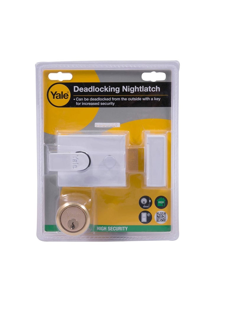 Yale - Yale Deadlocking Nightlatch (White) - Image 1