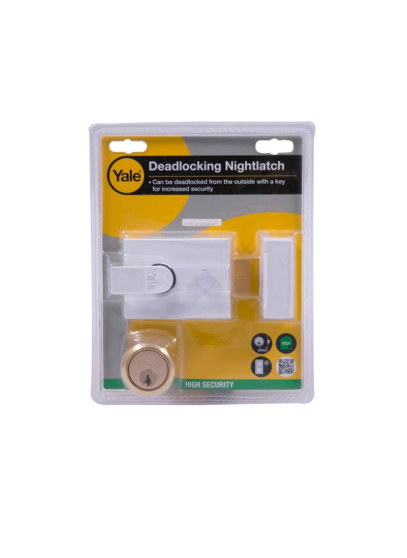 Yale - Yale Deadlocking Nightlatch (White) - Image 1
