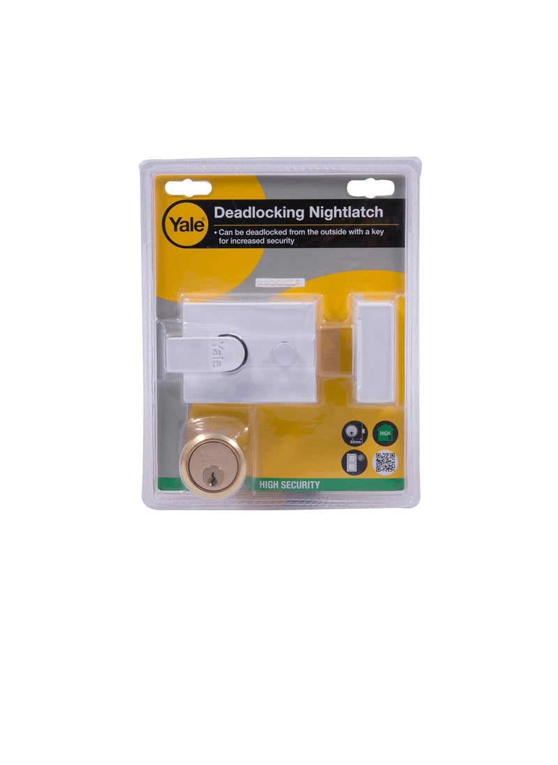 Yale - Yale Deadlocking Nightlatch (White) - Image 1