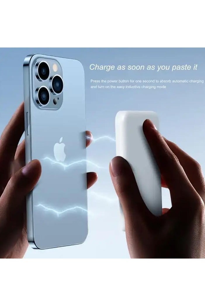 Generic - MagSafe Power Bank 5000 mAh – Wireless Portable Charger for iPhone 15/14/13/12 (White) - Image 1