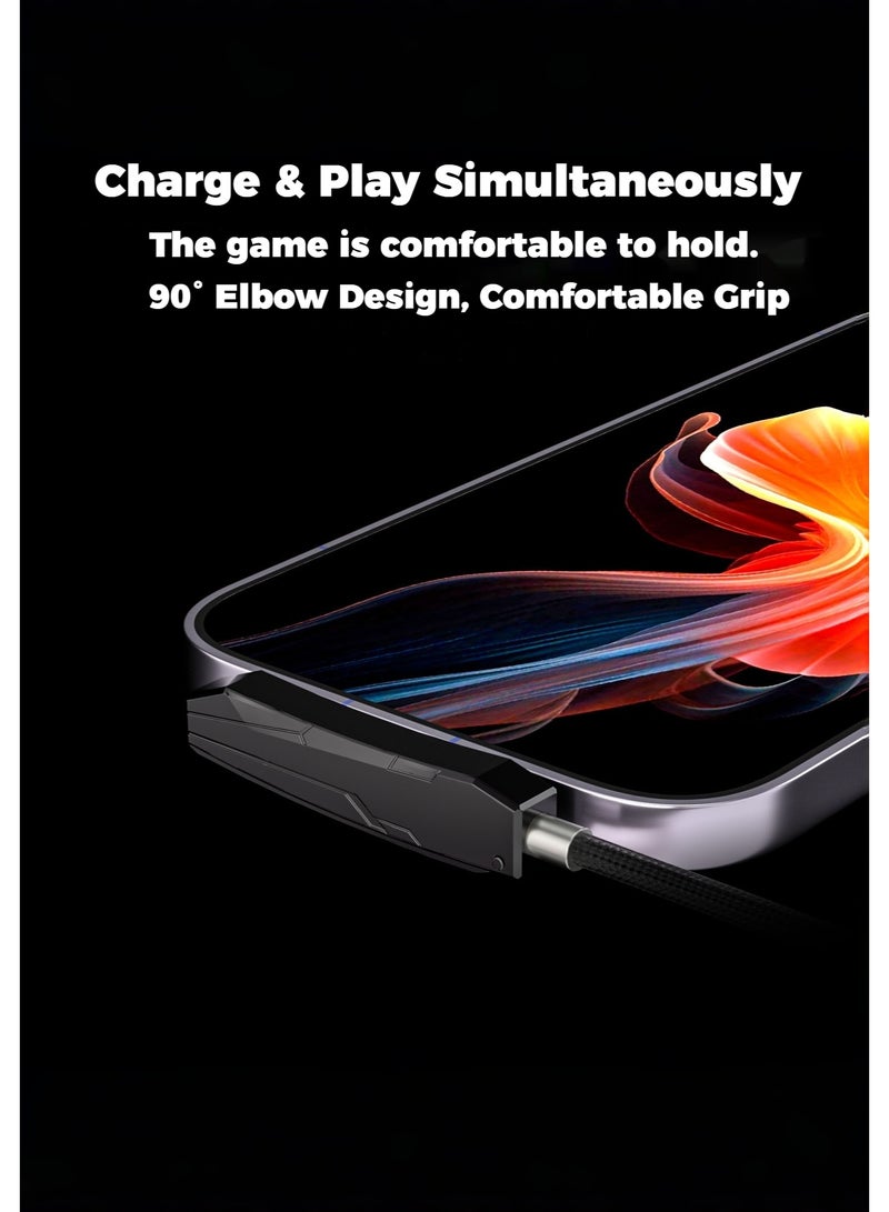 QUAB 1.8m universal charging data cable with newly developed stand, 240W fast charging, compatible with iPhone 17, mobile phones, tablets, laptops, game controllers and many other devices. Type-C to Type-C + USB dual interface, black! - Image 5