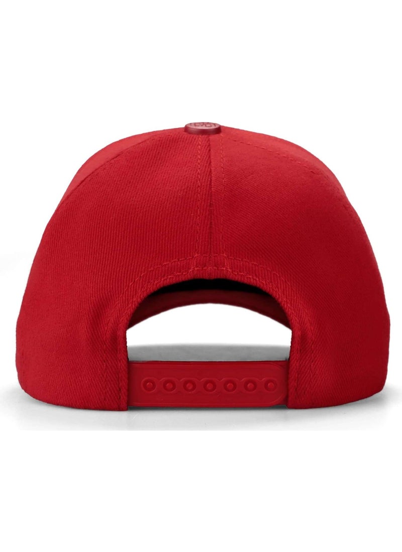 Black Börk V1 Kids Baseball Squirrel - Unisex Red Children's Hat (Cap) with 3 Code Logo  - Image 5