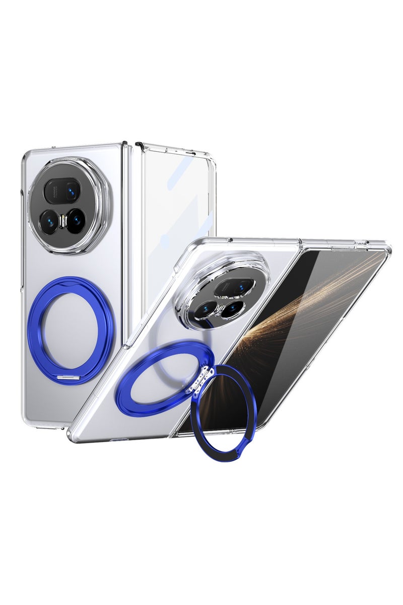 general Protective case compatible with Honor Magic V5 5G, built-in screen protector front glass film, 360° rotatable ring-shaped stand, shock-proof protective magnetic cover.