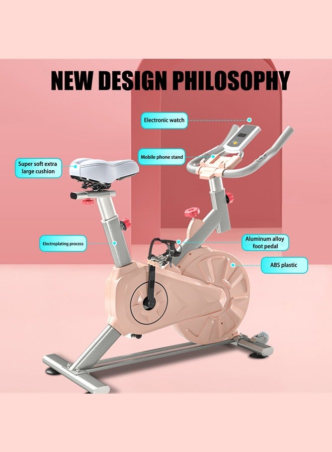 Sandinrayli Exercise Bike, Brake Pad/Magnetic Resistance Stationary Bikes for Home with 330lbs/350lbs Weight Capacity, Indoor Cycling Bike with Silent Belt Drive System, Tablet Holder  - Image 4