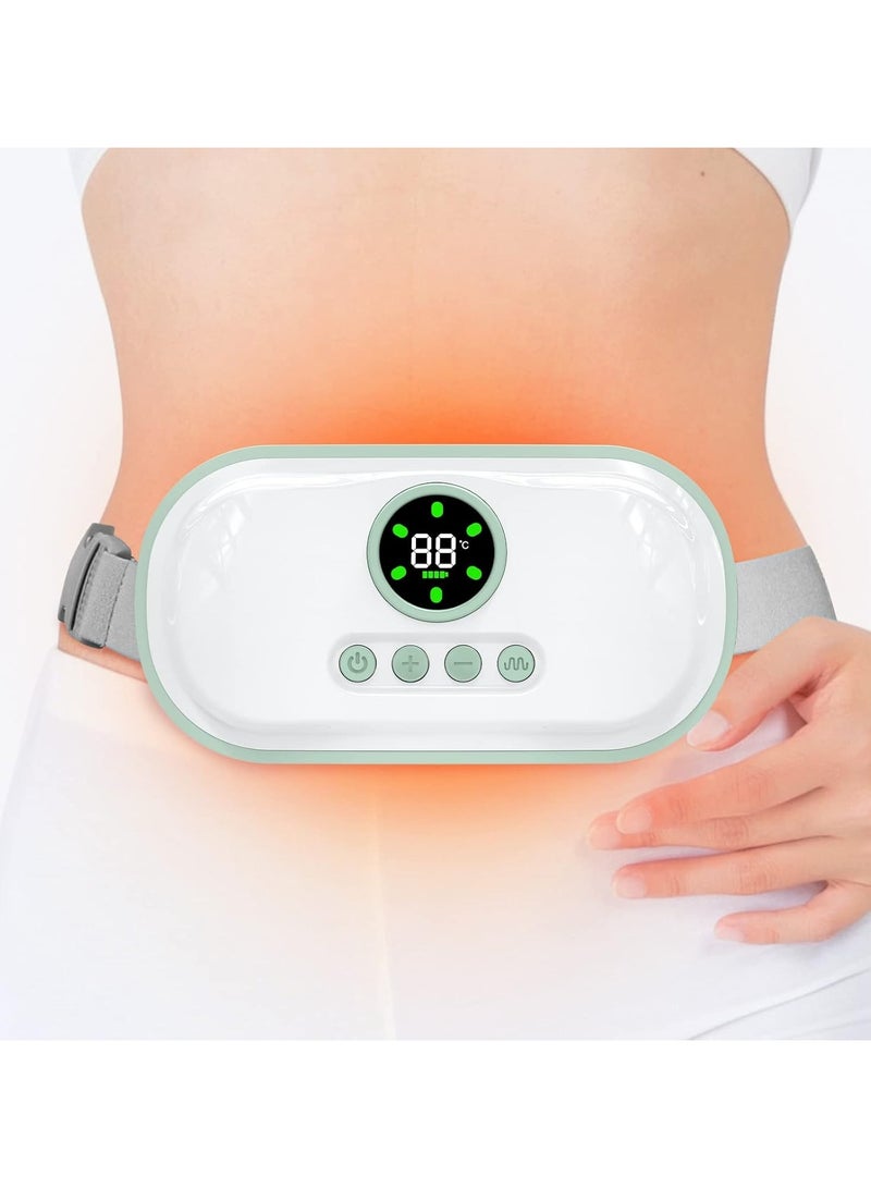 general Portable Wireless Heating Pad, Back Pain Heating Pad with 3 Heating Levels and 4 Massage Modes, Portable Electric Fast Heating Tummy Wrap for Women and Girls - Image 1