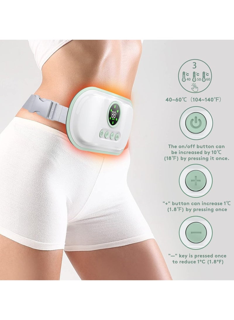 general Portable Wireless Heating Pad, Back Pain Heating Pad with 3 Heating Levels and 4 Massage Modes, Portable Electric Fast Heating Tummy Wrap for Women and Girls - Image 3