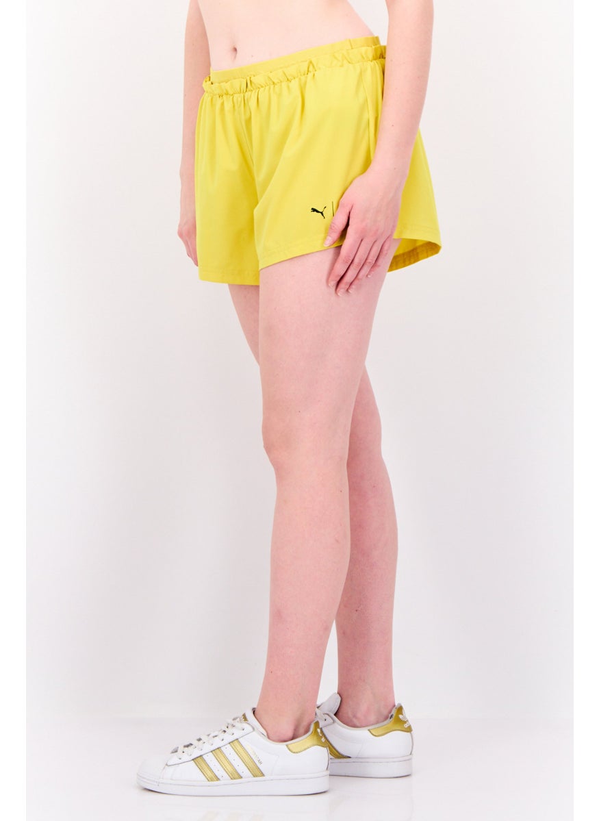 PUMA Women Sportswear Fit Outdoor Shorts, Yellow  - Image 2