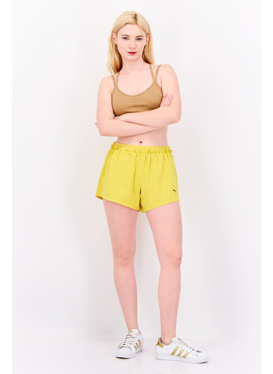 PUMA Women Sportswear Fit Outdoor Shorts, Yellow  - Image 4