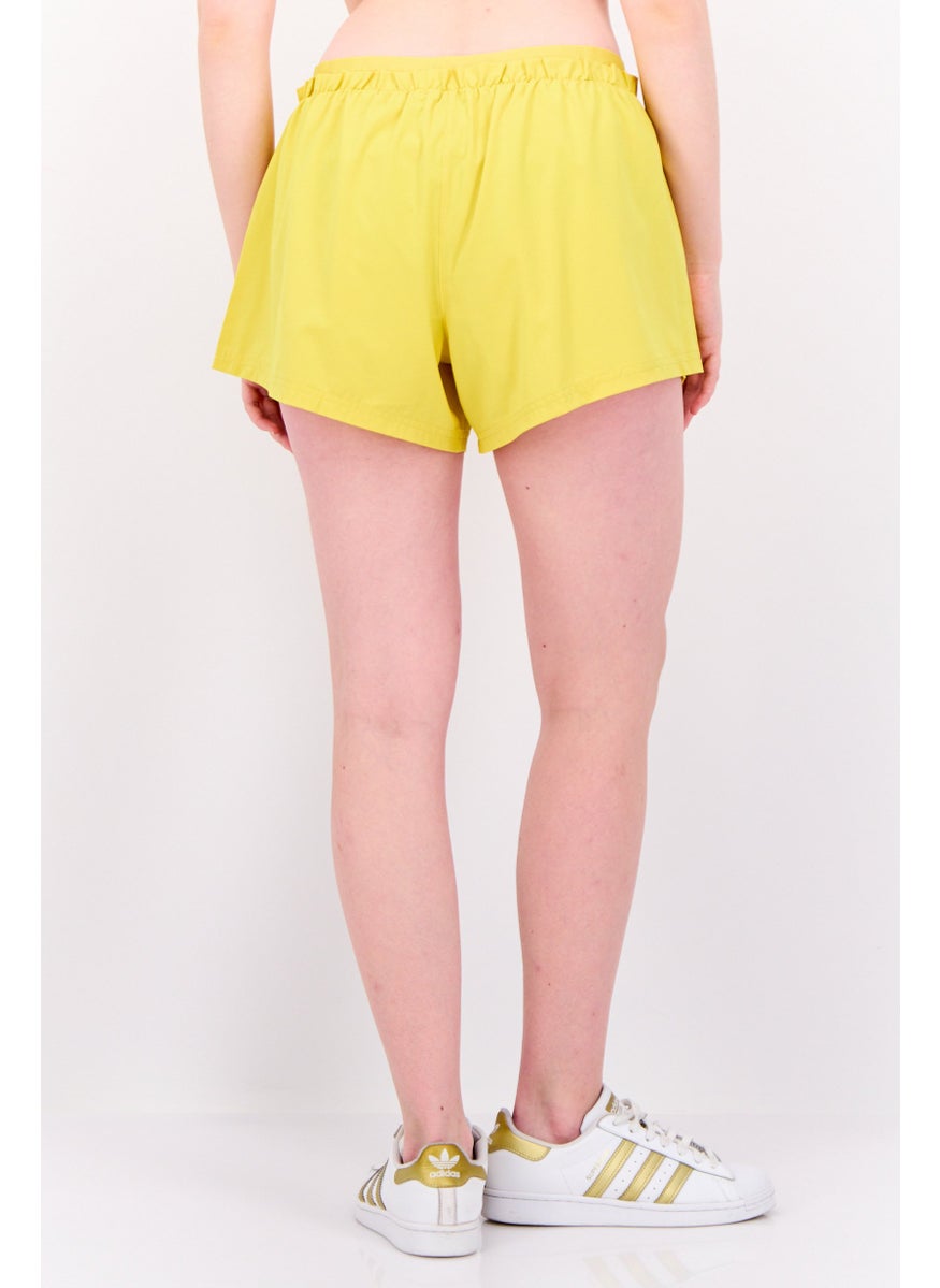 PUMA Women Sportswear Fit Outdoor Shorts, Yellow  - Image 3