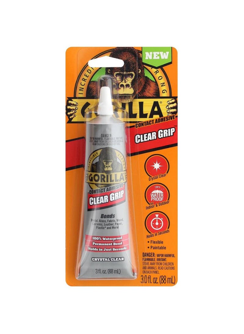 Gorilla Gorilla Clear Grip Contact Adhesive 88ml 